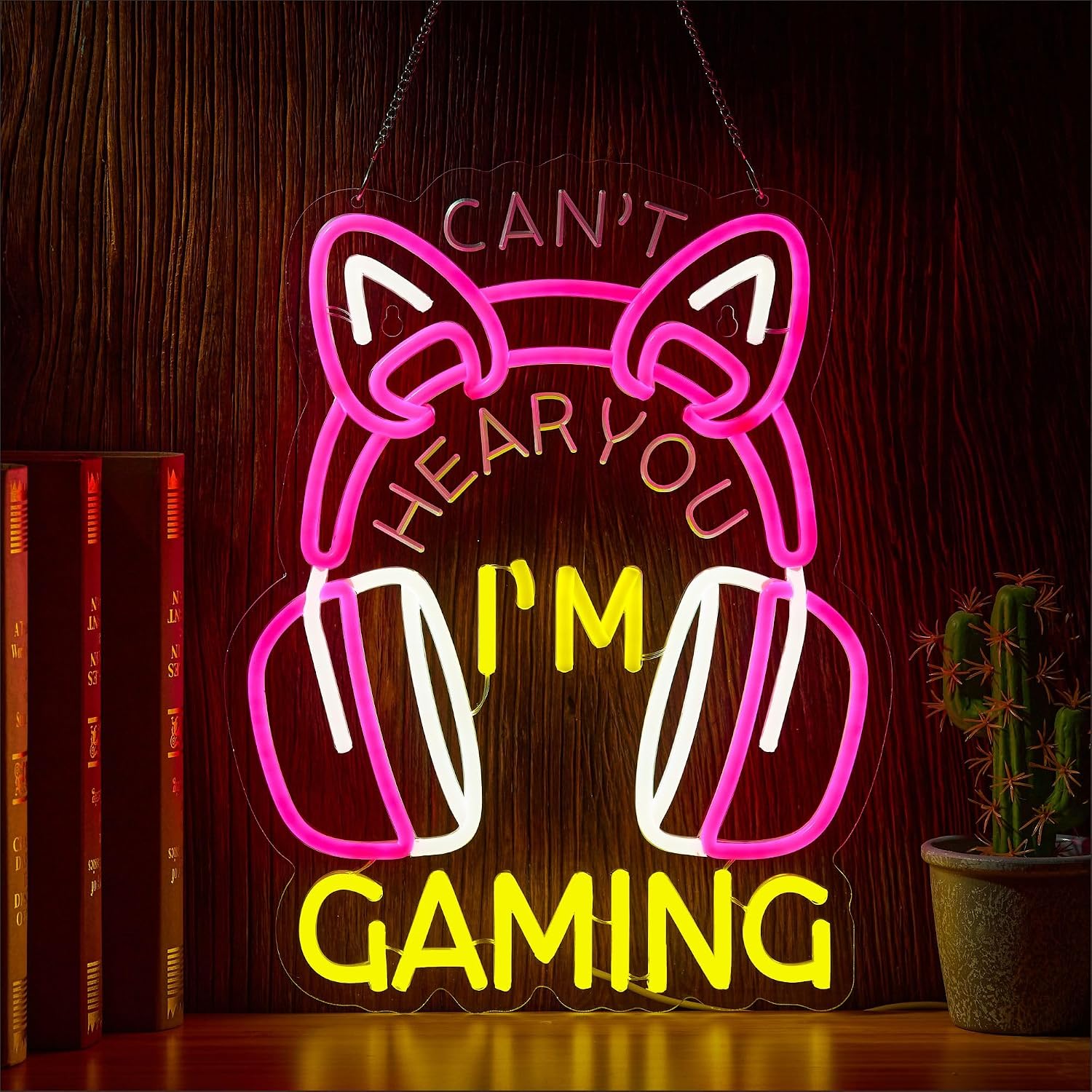 Esports Gaming Cafe - Letreiro Neon USB LED de Parede