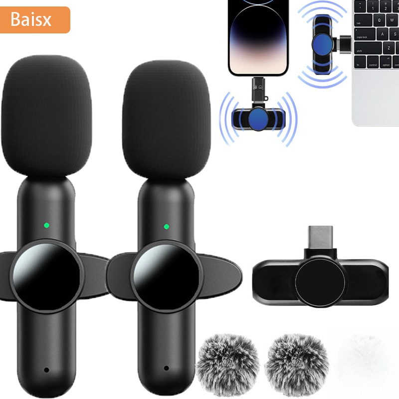 Streaming Mic Condenser - Microfone Lavalier Sem Fio para iPhone