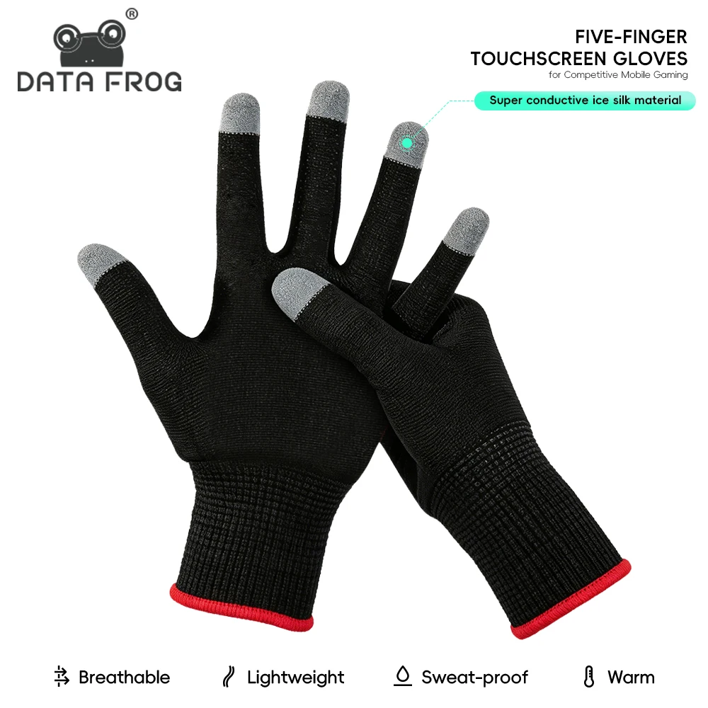 Esports Gaming Finger Sleeve - Luvas para Jogos Móveis Data Frog