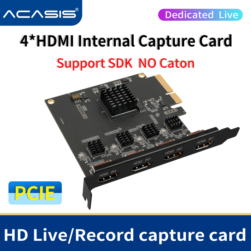 Elgato Stream Deck - Acasis 4 canais hdmi-compatível/sdi pci-e placa