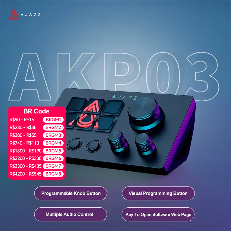 Elgato Stream Deck - Controlador de Mesa AJAZZ AKP03E/AKP153E, Mini