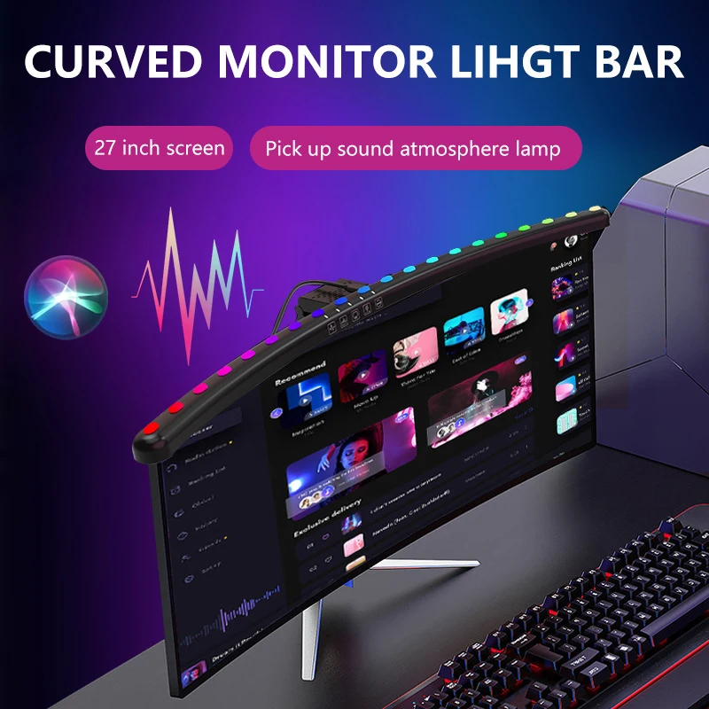 Luzes de Tela LED RGB de 60cm  - Esports Gaming Bed avaliação e preço