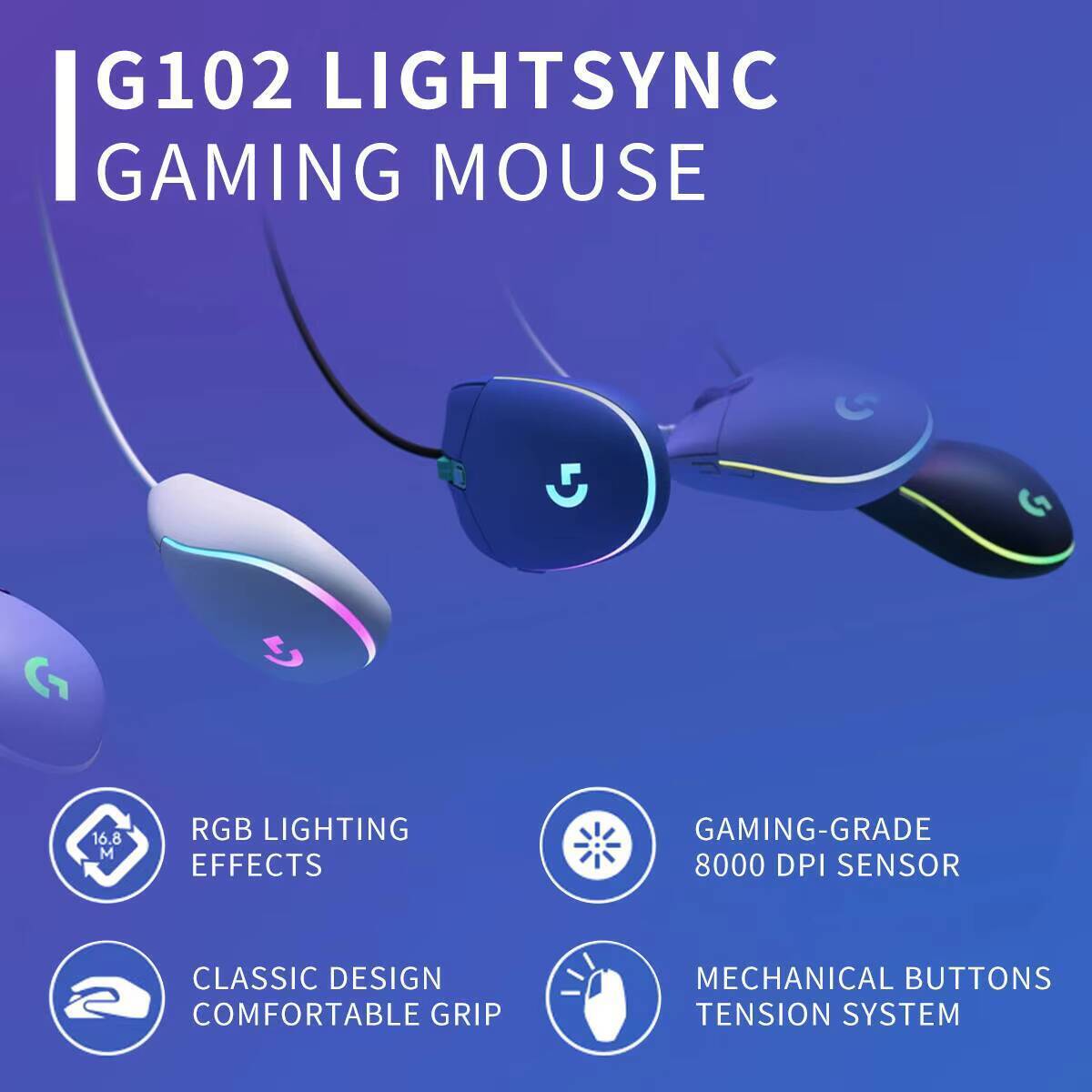 Mouse Gamer Logitech G102, Vid - Esports Gaming Tournaments avaliação e preço