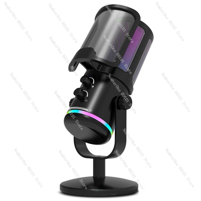 Microfone condensador USB RGB  - Streaming Mic Condenser avaliação e preço