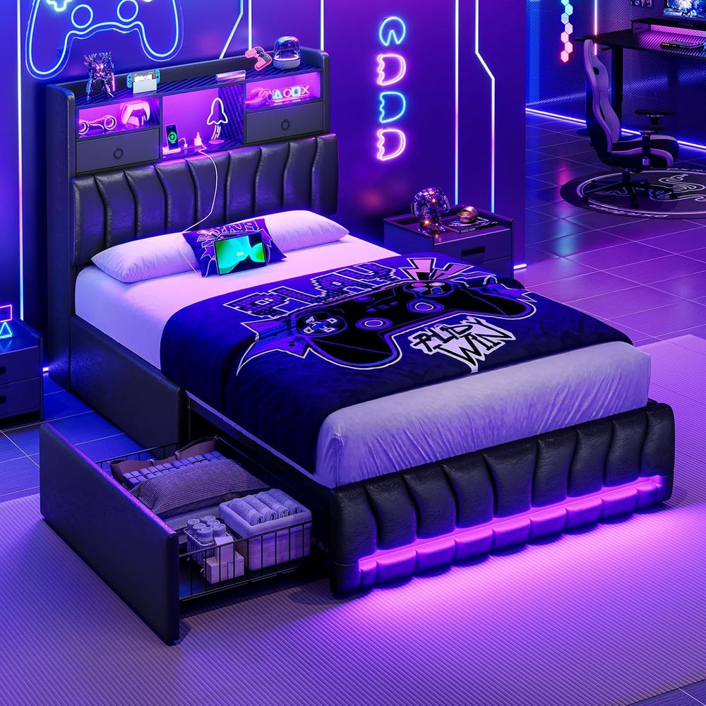 Cama de Solteiro com Painel de - Esports Gaming Bed avaliação e preço