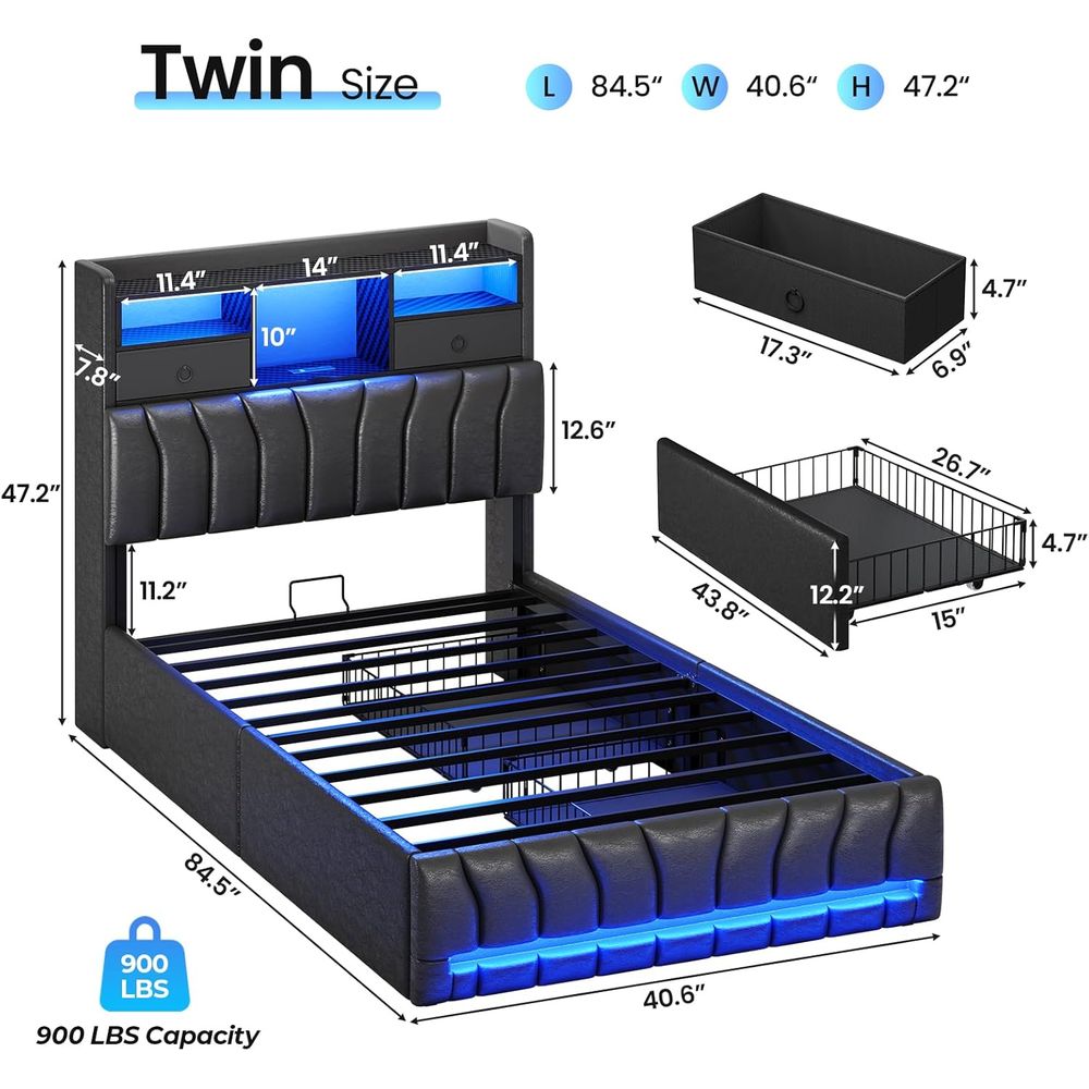 Cama de Solteiro com Painel de - Esports Gaming Bed avaliação e preço