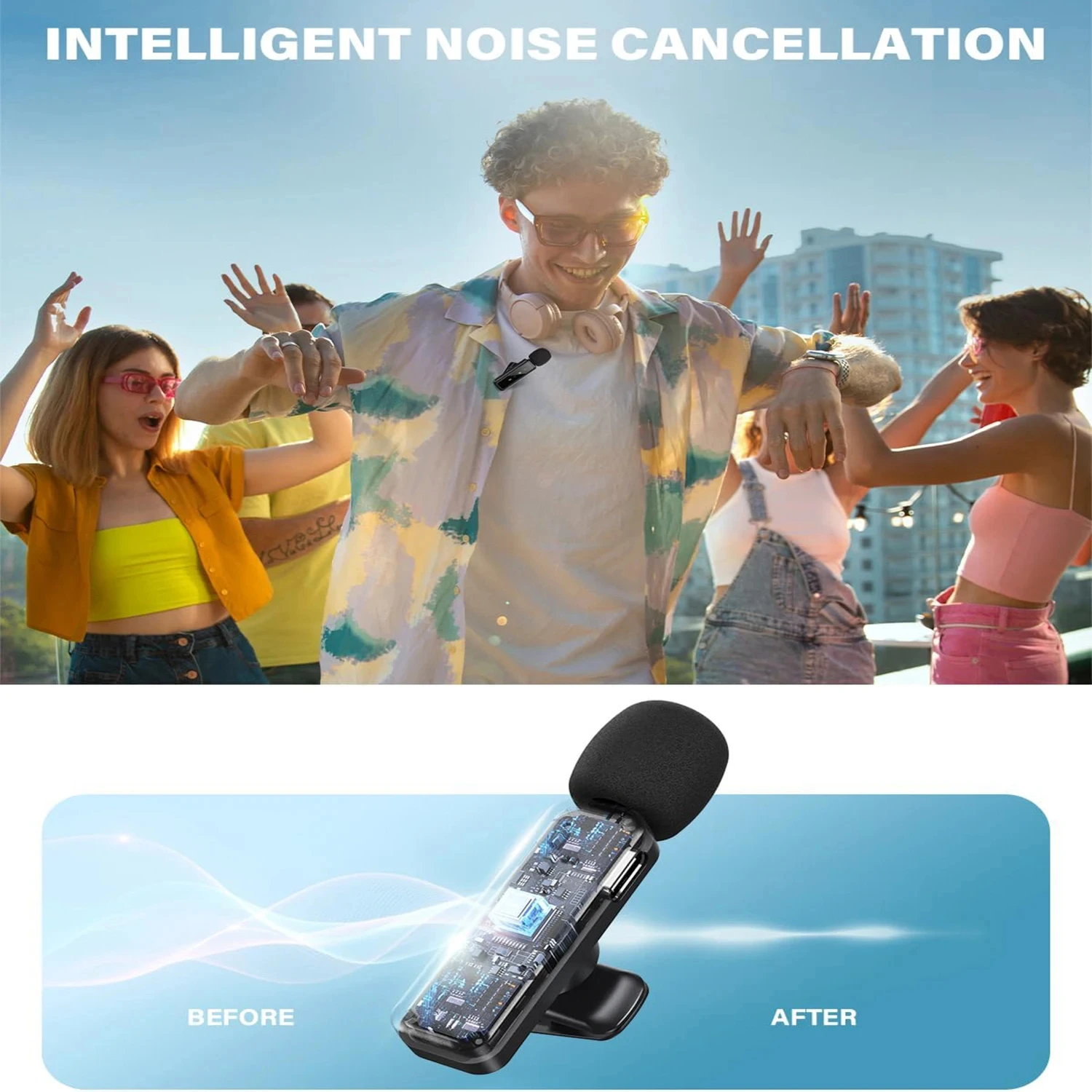 Microfone sem fio de lapela 80 - Streaming Mic Condenser avaliação e preço