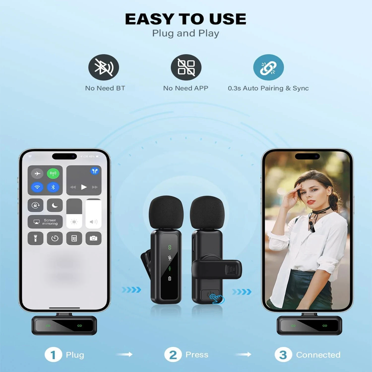 Microfone sem fio de lapela 80 - Streaming Mic Condenser avaliação e preço